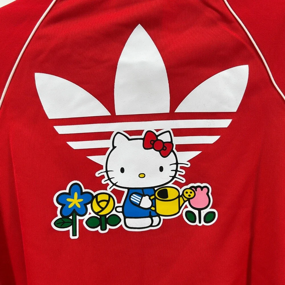 Adidas x Hello Kitty Toddler 3T SST Tracksuit Set Vivid Red NWT Kids Girl Sporty